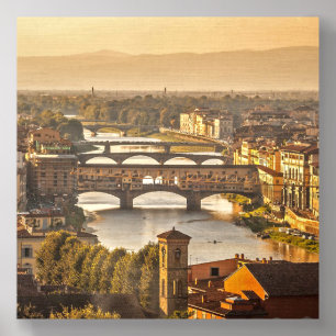 Bridges of Florence Italy Design Photo Tile