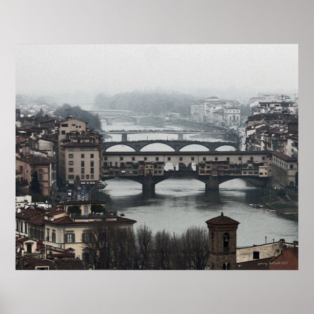 Bridges of Florence Italy Poster (Front)