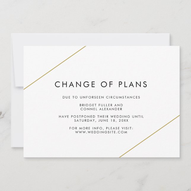 Bridget Geometric Modern Wedding Announcement (Front)