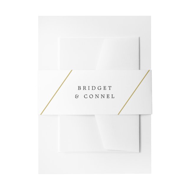 Bridget Geometric Modern Wedding Invitation Belly Band (Front Example)