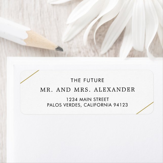 Bridget Geometric Modern Wedding Label (Insitu)