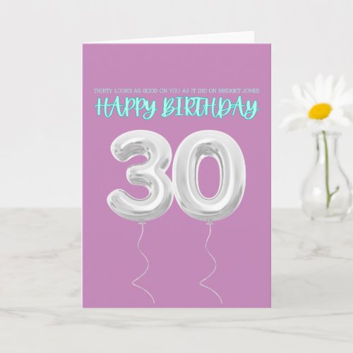 Bridget Jones 30th Birthday Greeting Card