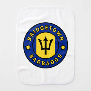 Bridgetown Barbados Baby Burp Cloth
