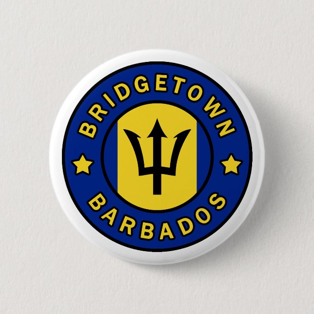 Bridgetown Barbados Button (Front)