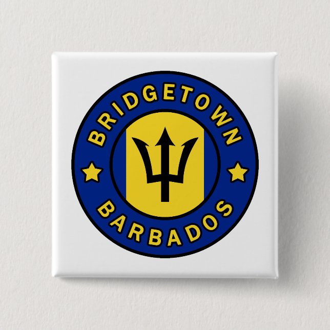 Bridgetown Barbados Button (Front)