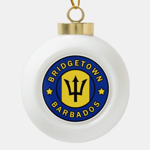 Bridgetown Barbados Ceramic Ball Christmas Ornament