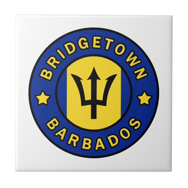 Bridgetown Barbados Ceramic Tile (Front)
