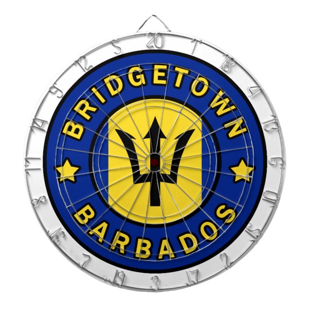 Bridgetown Barbados Dart Board (Front)