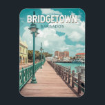 Bridgetown Barbados Illustration Travel Art Retro Magnet<br><div class="desc">Bridgetown retro vector travel design. Bridgetown,  the vibrant capital of Barbados,  is a UNESCO World Heritage Site known for its colonial architecture,  historic sites,  and lively waterfront.</div>