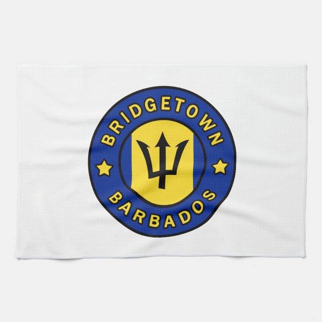Bridgetown Barbados Kitchen Towel (Horizontal)