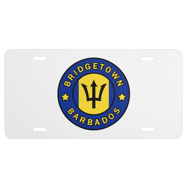 Bridgetown Barbados License Plate (Front)