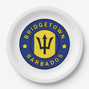 Bridgetown Barbados Paper Plates