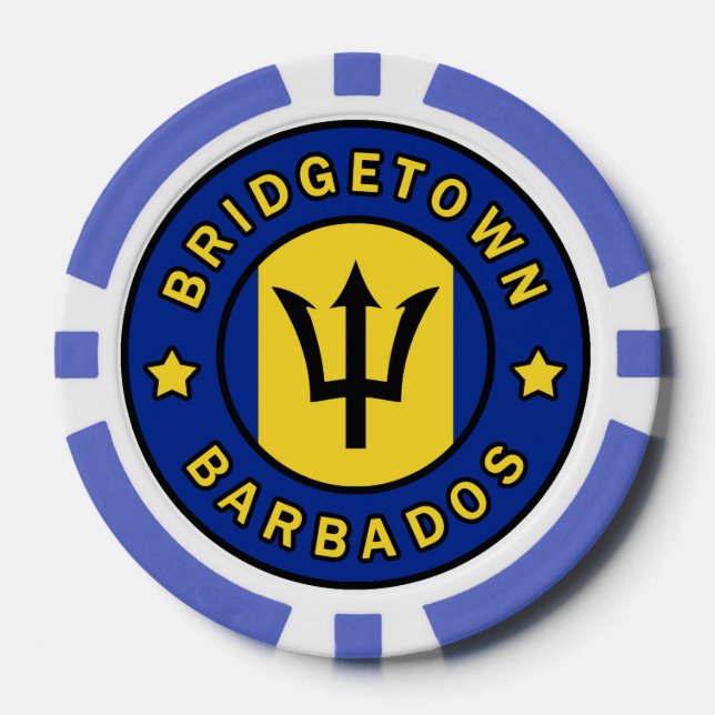 Bridgetown Barbados Poker Chips (Front)