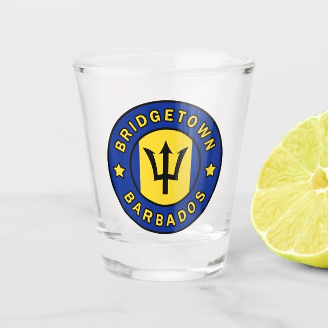 Bridgetown Barbados Shot Glass (Front)