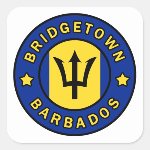 Bridgetown Barbados Square Sticker