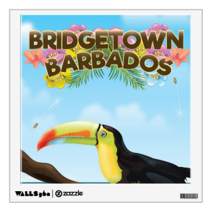 Bridgetown Barbados Toucan travel poster Wall Sticker