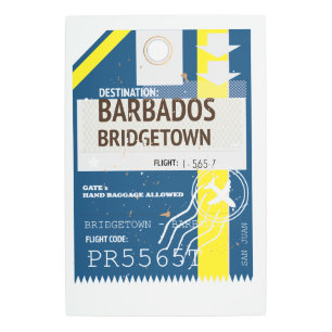 Bridgetown Barbados travel ticket Metal Print