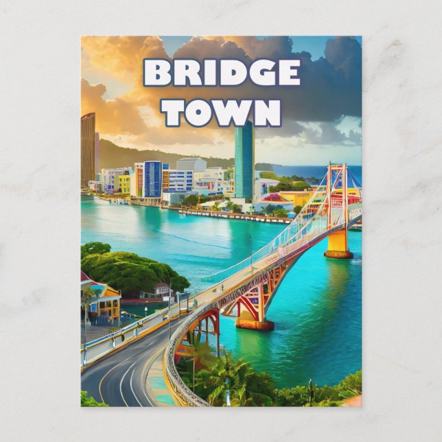 Bridgetown, jewel of the Caribbean Postcard (Front)