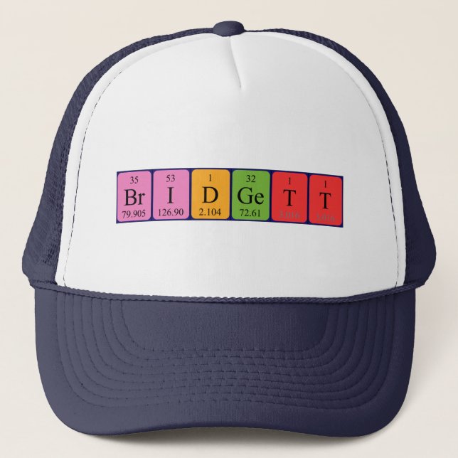 Bridgett periodic table name hat (Front)