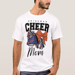 Bridgman Cheer Checkered Bow Cheer Mom T-Shirt