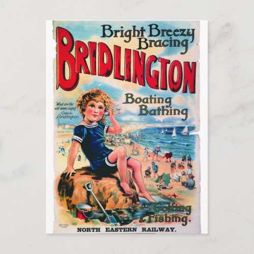 Bridlington England  Vintage Travel postcard