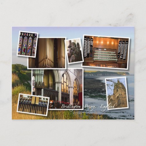 Bridlington Priory montage postcard