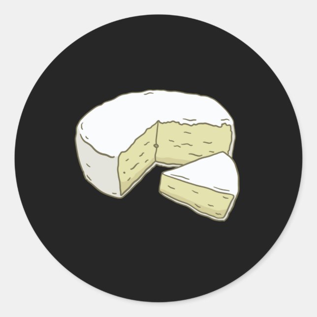 Brie cheese classic round sticker (Front)