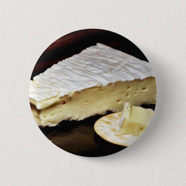 Brie De Meux Cheese Pinback Button (Front)