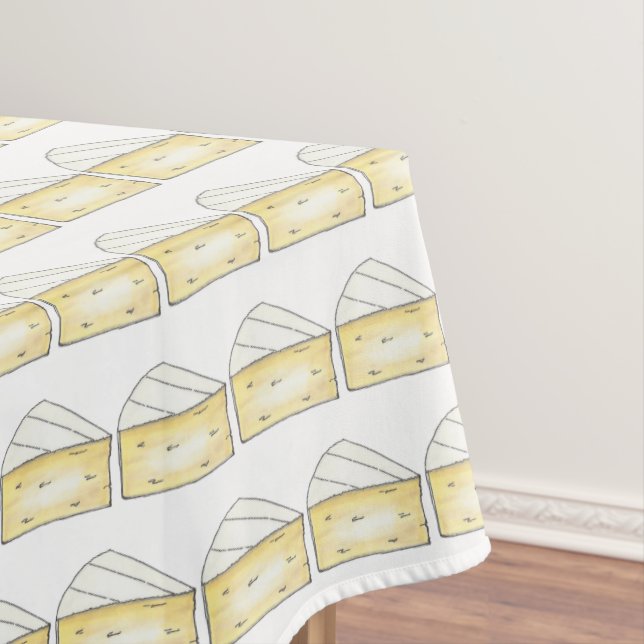 Brie French Cheese Tasting Wedge Cocktail Party Tablecloth (In Situ)