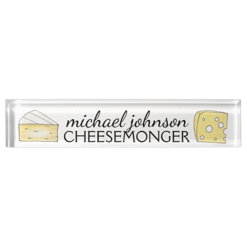 Brie Swiss Cheese Wedge Cheesemonger Dairy Farmer Desk Name Plate