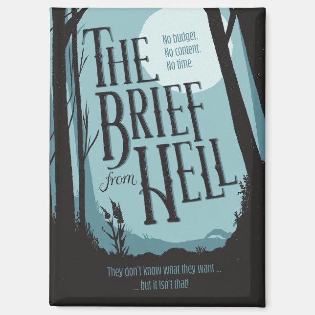 Brief from hell - vintage movie poster Magnet (Front)