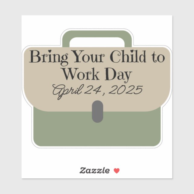 Briefcase Bring Your Child to Work Day 2025 Sticker (Sheet)