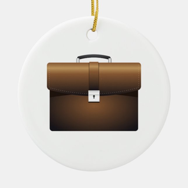 Briefcase Ceramic Ornament (Front)