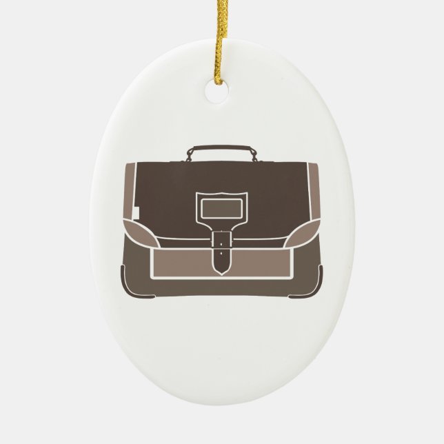Briefcase Ceramic Ornament (Front)