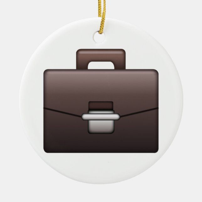 Briefcase - Emoji Ceramic Ornament (Front)
