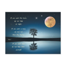 Briefkaart Rumi - If you want the moon