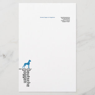 Briefpapier Deutsche Doggen Stationery