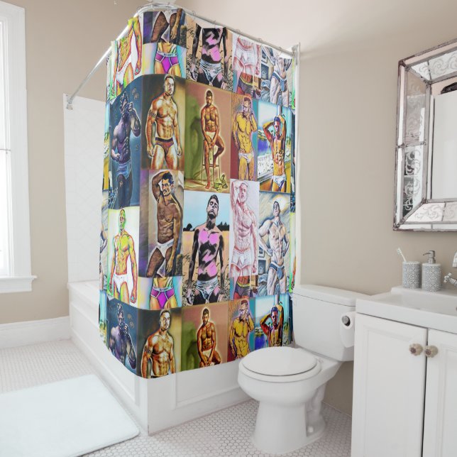 Briefs Shower Curtain (In Situ)