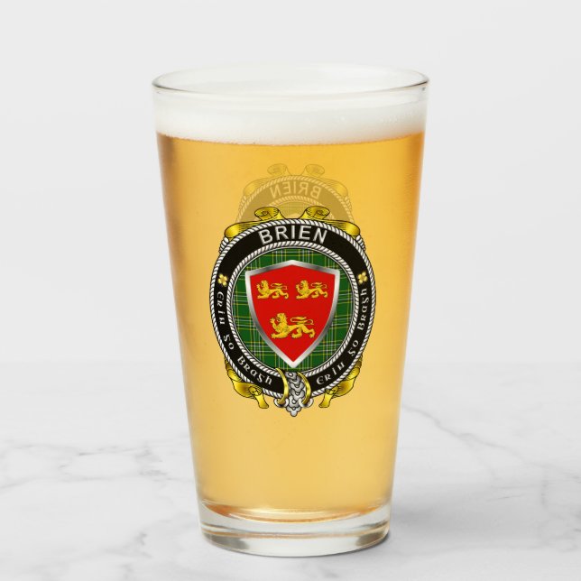 Brien/Bryan Irish Beer Glass (Front Filled)