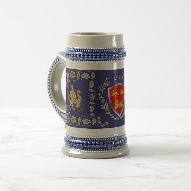 Brien/Bryan Irish Shield Griffin Stein (Front Left)