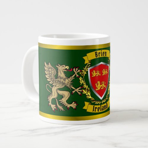 BrienBryan Irish Shield  Griffins Personalized  Giant Coffee Mug