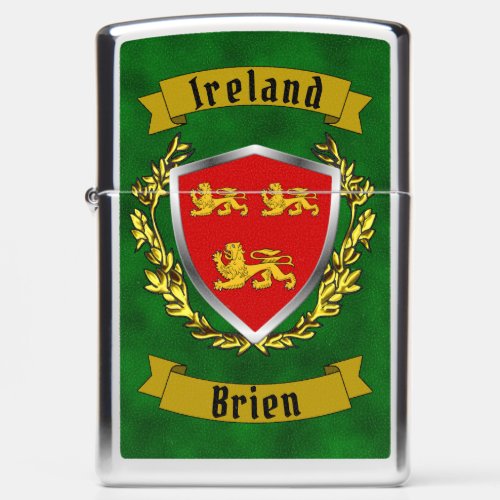 BrienBryan Irish Shield Personalized Zippo Lighter