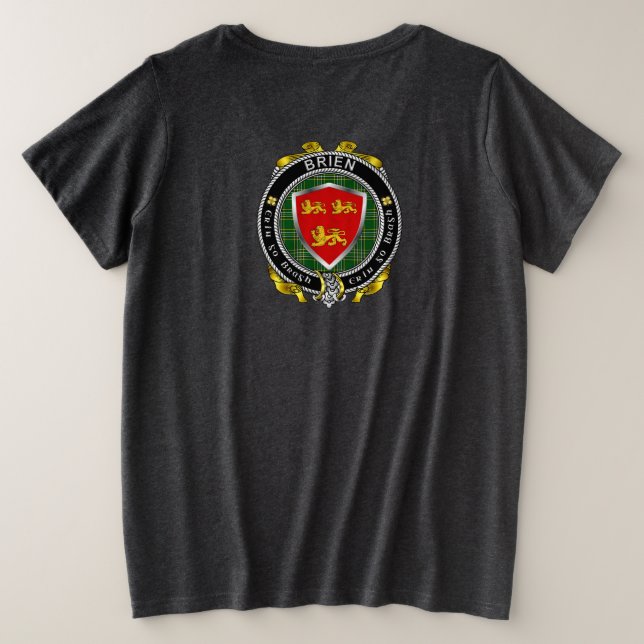 Brien/Bryan Irish Shield Women's Plus T-Shirt (Design Back)