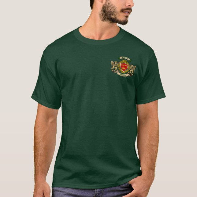 Brien Irish Shield & Griffins Personalized T-Shirt (Front)