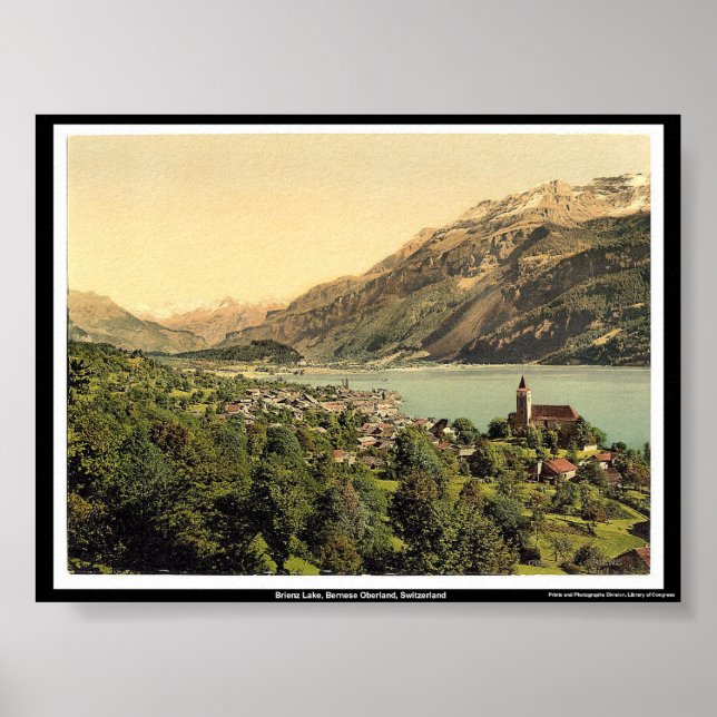 Brienz Lake, Bernese Oberland, Switzerland Poster (Front)