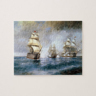 Brig Mercury Attacked by Two Turkish Ships Jigsaw Puzzle