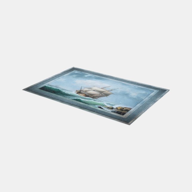 Brig Off the Maine Coast by Fitz Hugh Lane Rug (Angled)