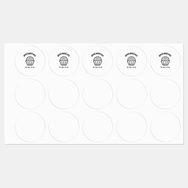 Brigadeiro the way to go labels (Sheet)