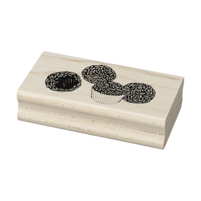 Brigadeiros Brazilian Chocolate Truffles Dessert Rubber Stamp (Stamp)