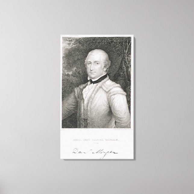 Brigadier General Daniel Morgan (1736-1802) engrav Canvas Print (Front)